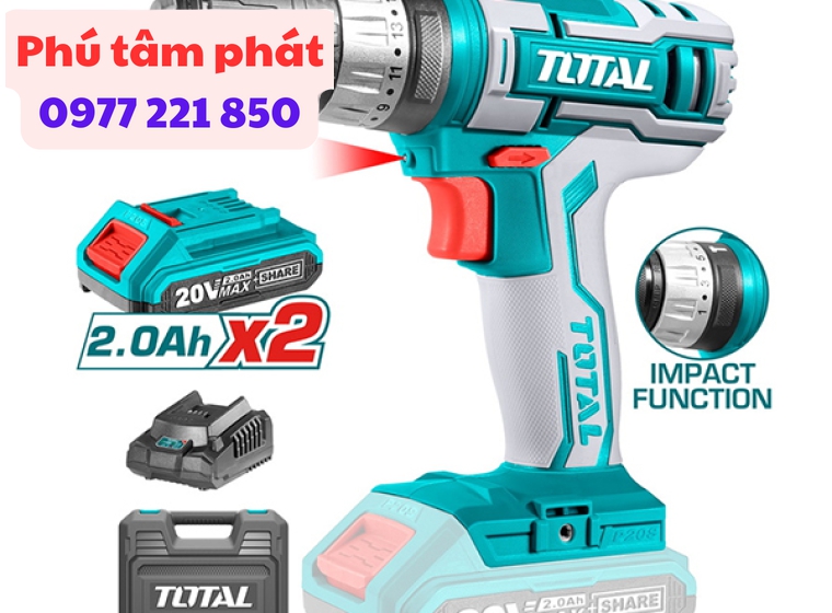 MÁY KHOAN BÚA DÙNG PIN TOTAL 20V PS20 TIDLI200215